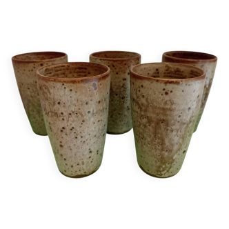 Large pyrite stoneware glasses