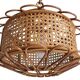 Handcrafted Bamboo and Rattan Pendant Lamp, Spanish Modernist, 1960s