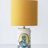 Italian Apothecary Ceramic Table Lamp Pharmacy Albarello, circa 1870-1885