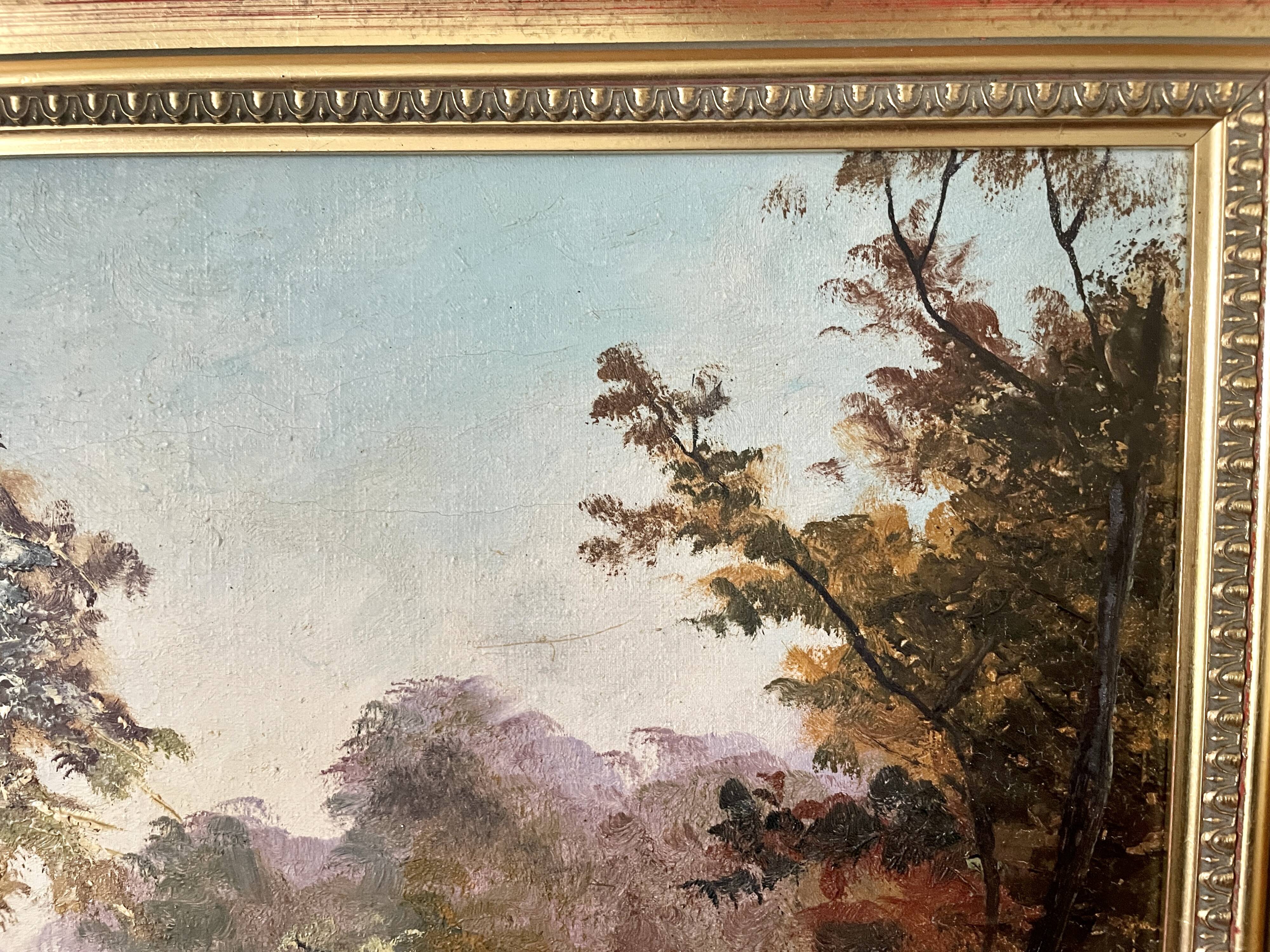 Diptyque oils on canvas signed Rialet