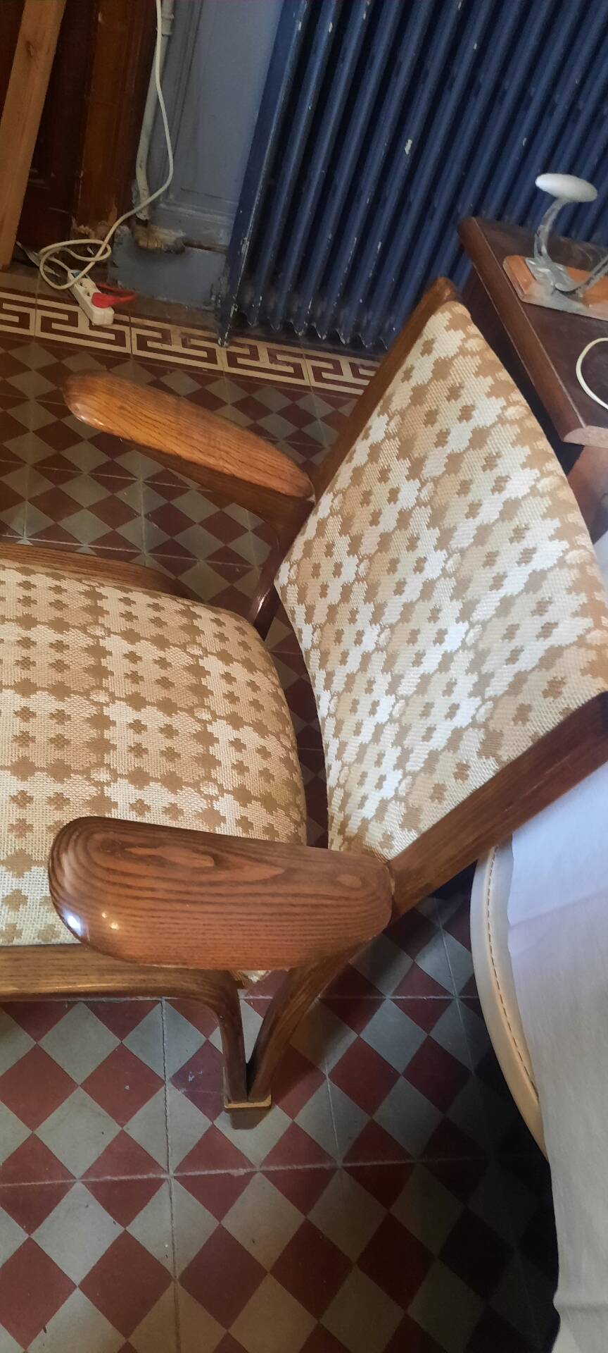 Pair of Bow Wood bridge armchairs
