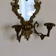 Mid Century Swedish Brass Sconce with Mirror