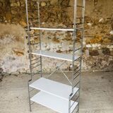 Vintage wall system with 5 modular shelves for BHV