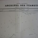 Map ocean pacific - tuamotu archipelago