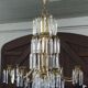 Lustre en laiton et pampilles