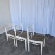 Set of 3 vintage stol kamnik white wooden chair: 1970s scandinavian design