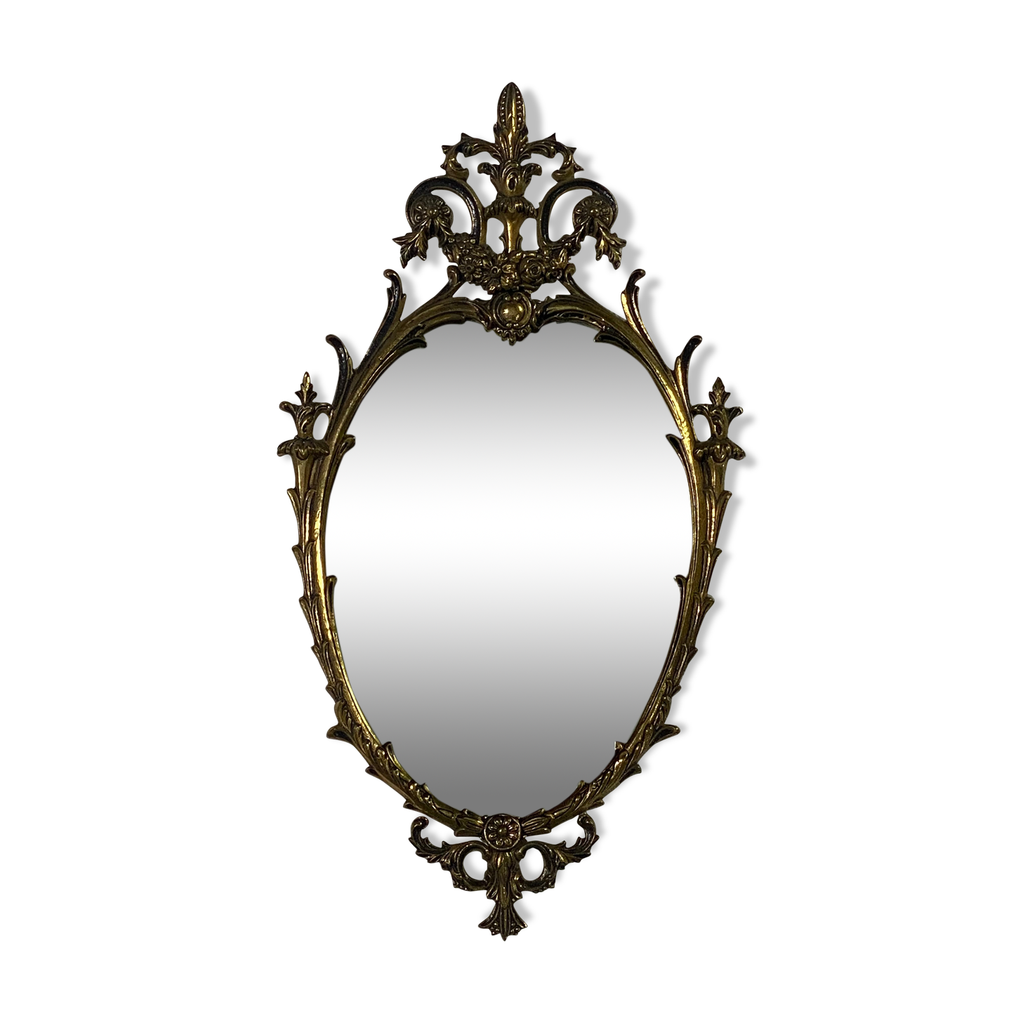 Oval gilded mirror