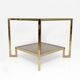 Guy Lefevre Square Brass Coffee Table for Maison Jansen, France 1970s
