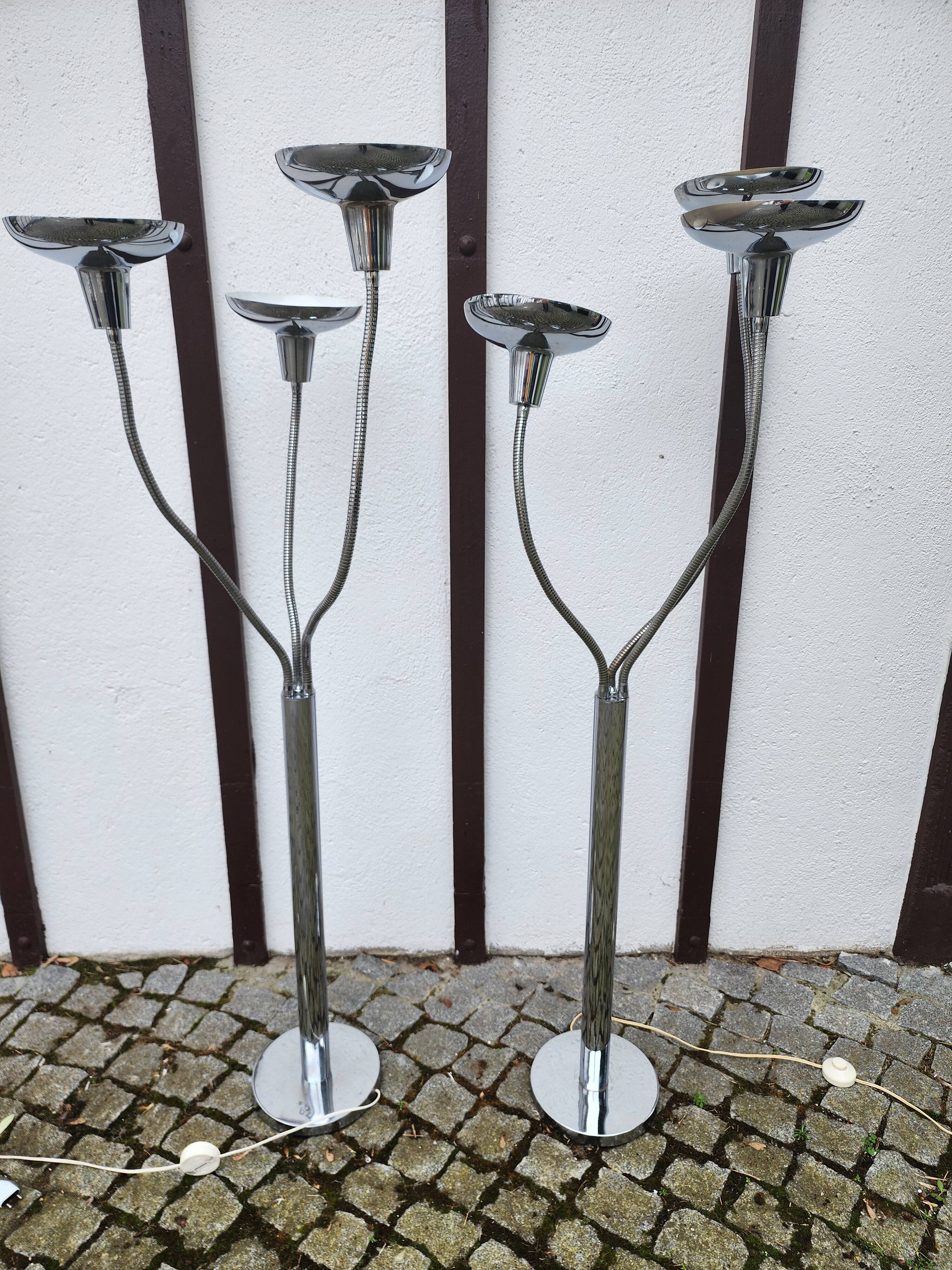 Pair of space age floor lamps