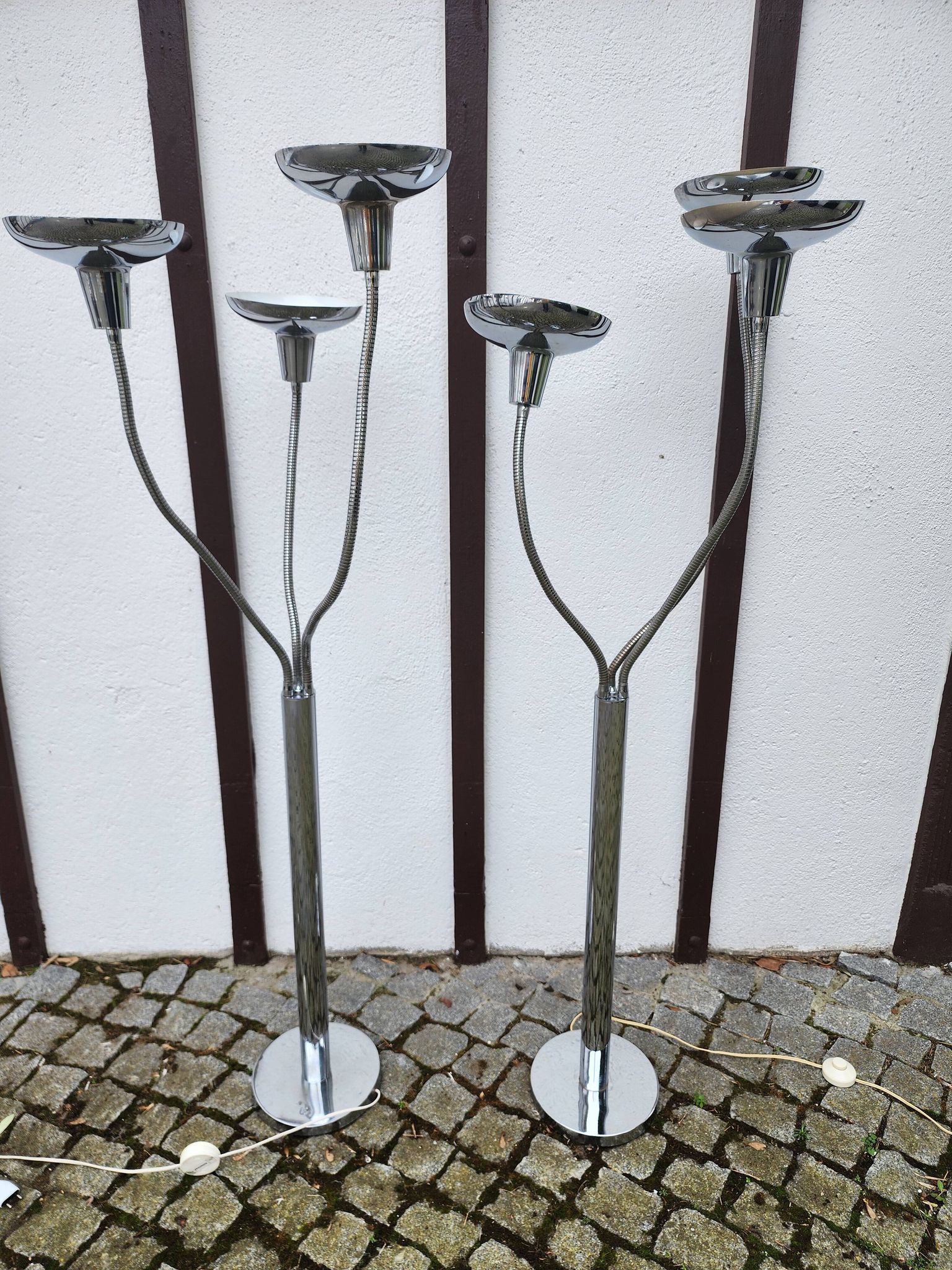 Pair of space age floor lamps