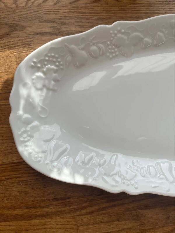 Large Deshoulieres porcelain dish