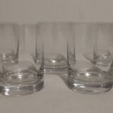 Set of 5 soda or whisky glasses signed "Daum France"