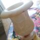 Vase en albatre Médicis rosé et creme