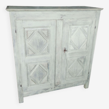 Buffet bas ancien vert de gris