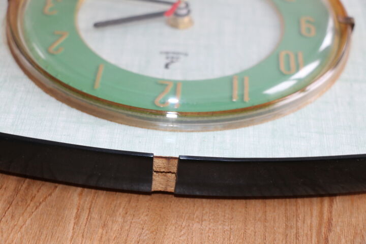 JAZ green formica wall clock