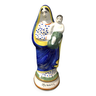 Sainte Marie en faïence de Malicorne, 1ere partie du XXème siècle