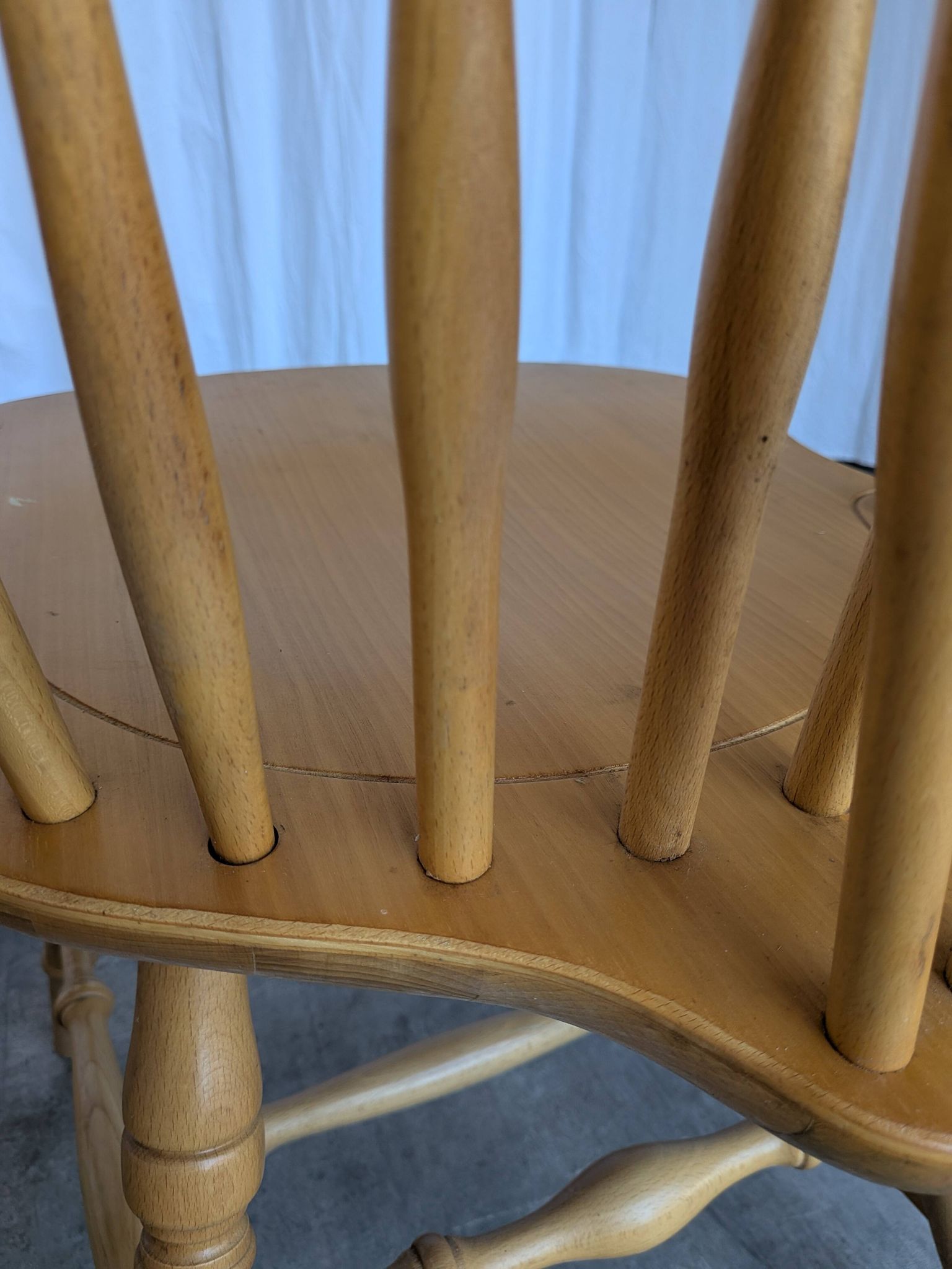 Chaise de salle à manger de style Windsor vintage : cuisine de ferme rustique