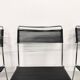 Série de 6 Chaises "Spaghetti" Design Italien Années 80 – Noir & Chrome