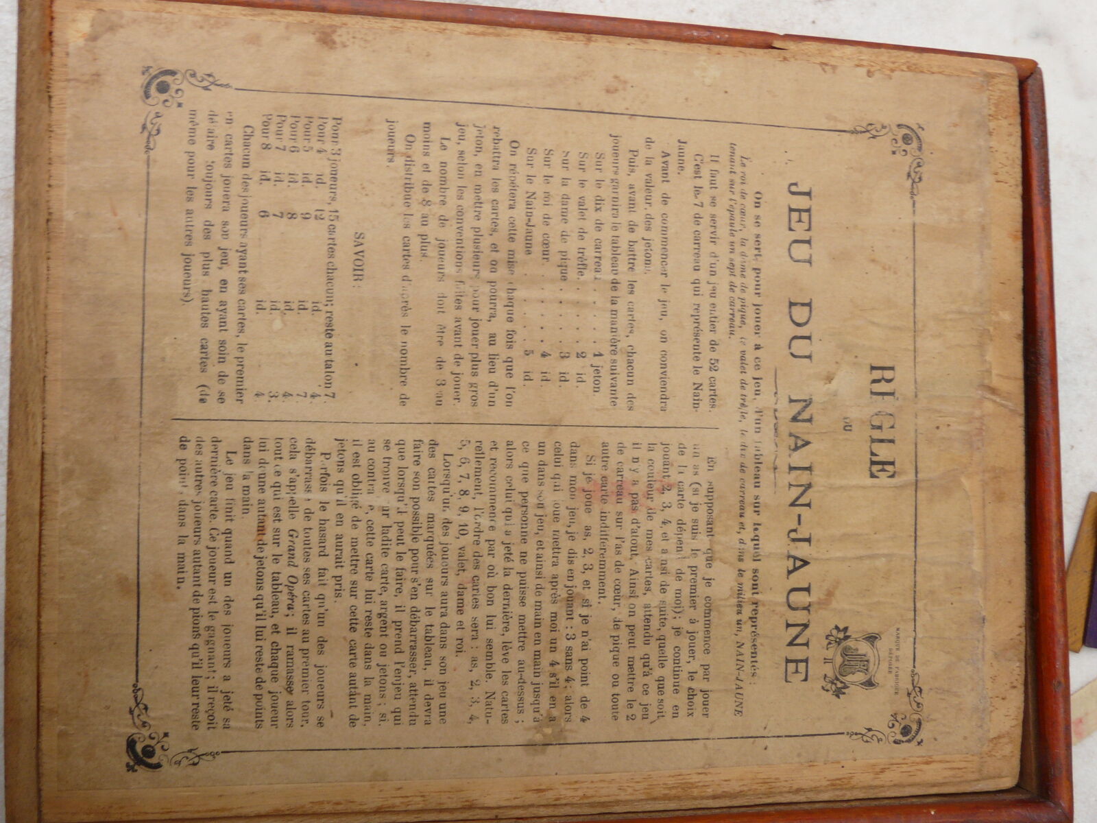 Ancient wooden yellow dwarf game