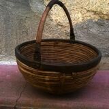 Vintage rattan basket