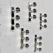 5 CHROME STEEL WALL LAMPS/CEILING LAMPS BY MOTOKO ISHII 70' YEARS EDITOR