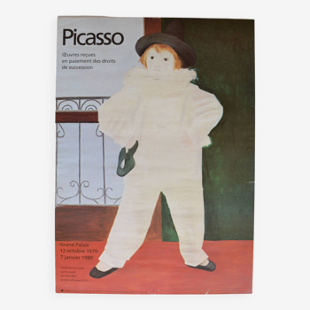 Pablo Picasso Paul en Pierrot Affiche d'exposition Spadem 1980