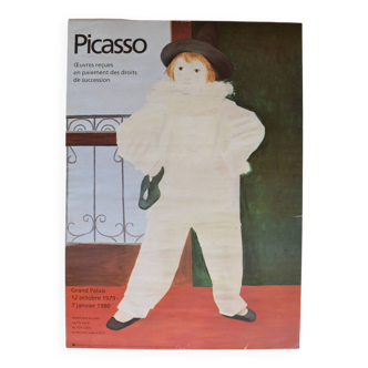 Pablo Picasso Paul as Pierrot Spadem exhibition poster 1980