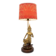 Unique and monumental Siamese bronze lamp from the 19th century, Thailand, 76 stamped.