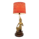 Unique and monumental Siamese bronze lamp from the 19th century, Thailand, 76 stamped.