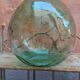 Demijohn old bubbled glass - 15 liters - height 42 cm ( c)