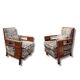 Pair of 1930s mahogany armchairs