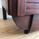 Night table / vintage bedside table tray marble marble veined Bordeau art deco year 30