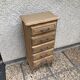 Raw wood chest of drawers with 5 drawers