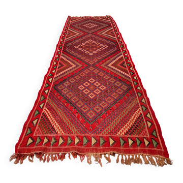 Vintage moroccan Kilim Runner , 295 x 86 cm
