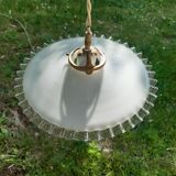 Goes up and down hanging lamp in opaline