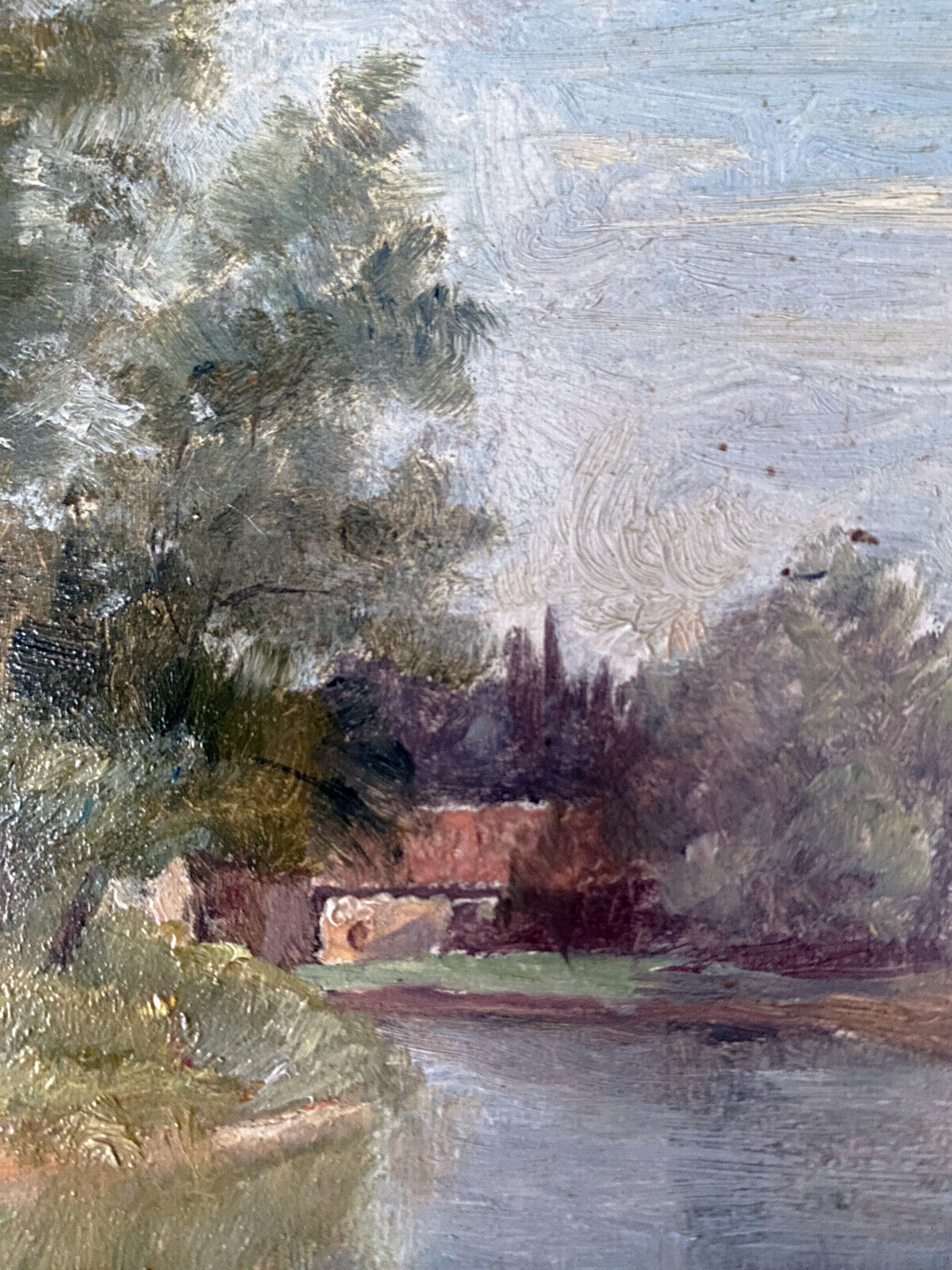 Painting Jean-Baptiste Antoine GUILLEMET (1843-1918) Surroundings of Moret sur Loing