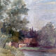 Painting Jean-Baptiste Antoine GUILLEMET (1843-1918) Surroundings of Moret sur Loing