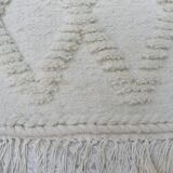 Tunisian Berber Rug, Ecru Wool – Handwoven, Bohemian & Minimalist Style