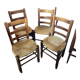 Series of 4 oak chairs mulched 50s