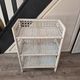 meuble de rangement etagere en rotin osier vintage blanc