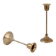 Pair of mid-century vintage brass candlesticks
