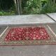 Burgundy genuine wool Persian-style rug from Belgium 200x300cm