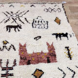 Handmade moroccan berber carpet 185 x 100 cm