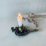 Antique bronze candle holder
