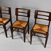 Suite de 3 chaises de Pierre Cruège datant des années 1950.