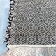Zanafi Runner Rug, handmade Moroccan rug, flat Berber wool runner, geometric rug.
