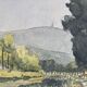 Painting "edge of the ouche" (côte d'or) jean-francois devaliere (1926-2021)