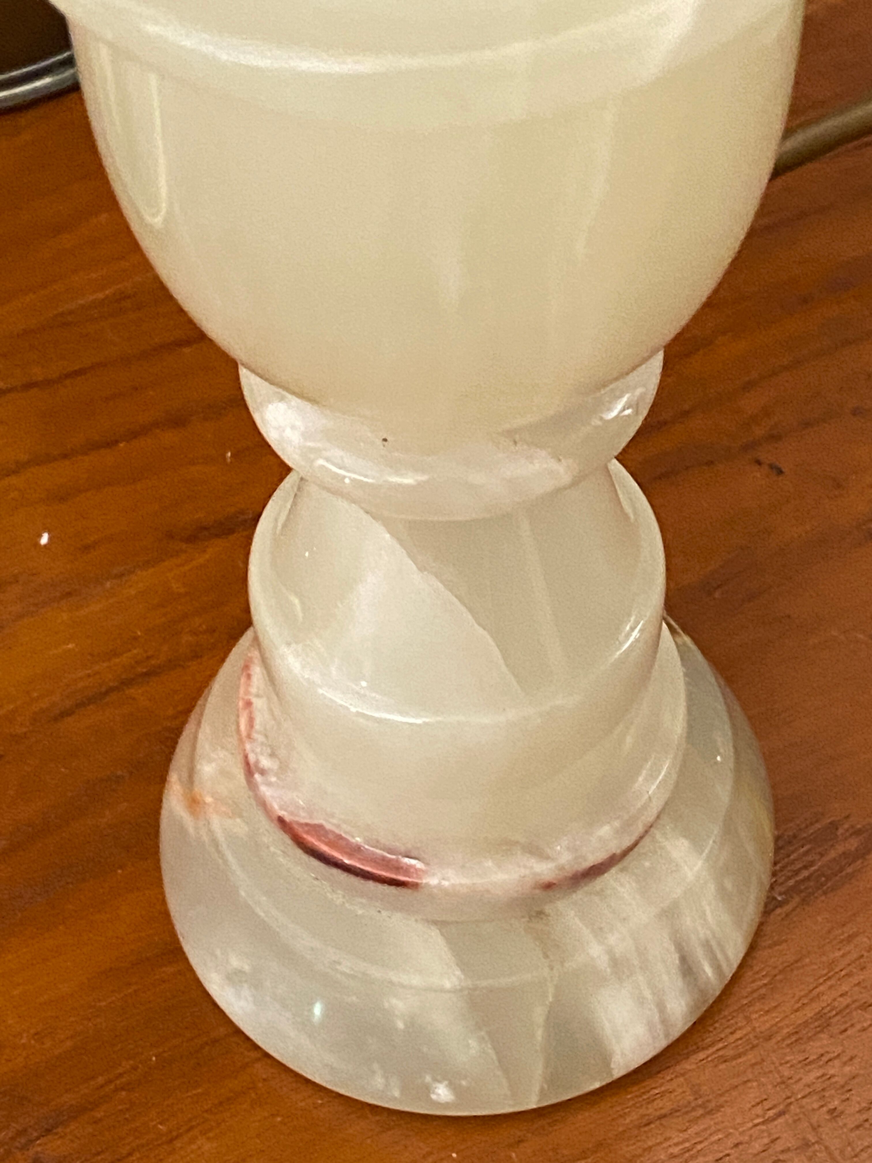 Pied de lampe en onyx