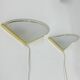 Set of Vintage Glass Wall Lamps with Gold Holder, 1970s