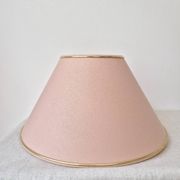 Fabric lampshade with golden trim '70s - vintage